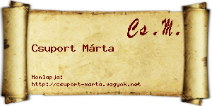 Csuport Márta névjegykártya