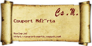 Csuport Márta névjegykártya